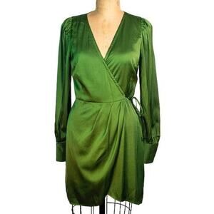 Green Wrap Top By Abercrombie & Fitch